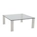 Eurostyle Beth Square Glass Coffee Table in Clear
