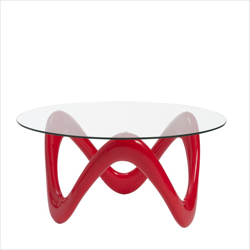 Eurostyle Chelsea Glass Coffee Table in High Gloss Red