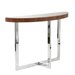 Eurostyle Oliver Demilune Console Table in Walnut