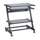 Eurostyle Zaki Glass Top Computer Cart