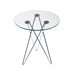 Eurostyle Zoey Round Side Table in Clear Tempered Glass