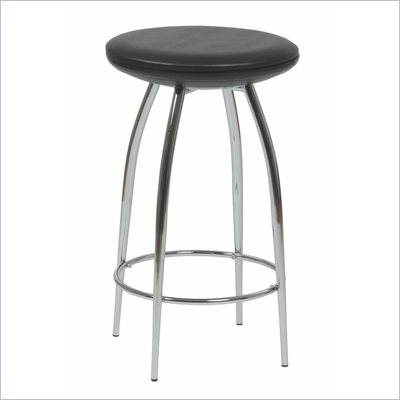 Eurostyle Bernie-C Counter Chair in Black/Chrome