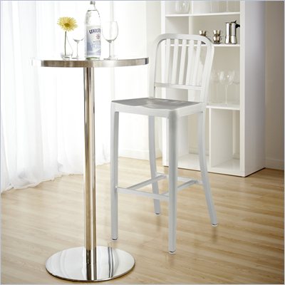 Eurostyle Camy Matte Aluminum Cafe Bar Height Stool