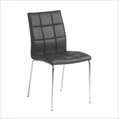 Eurostyle Cyd Side Chair in Black/Chrome