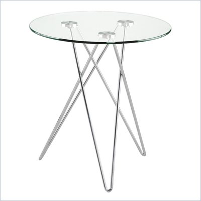 Eurostyle Zelda Round Glass End Table