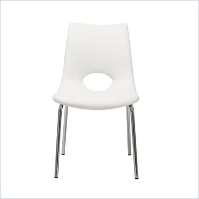 Eurostyle Lara Side Chair in White