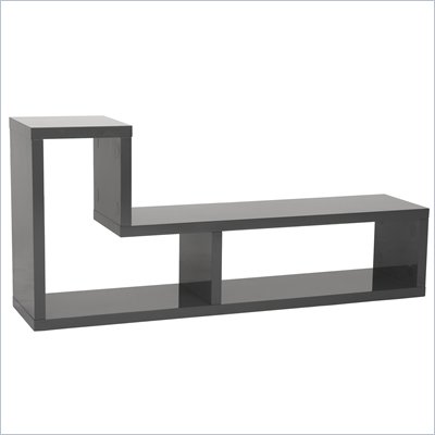 Eurostyle Mervin Media Stand in Gray Lacquer