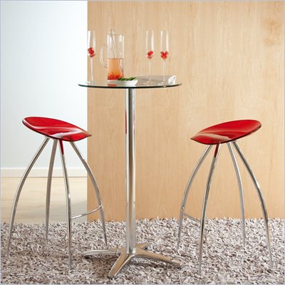 Eurostyle Rasia Counter Transparent Seat Swivel Stool