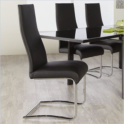 Eurostyle Rooney Low Back Chair in Black/Chrome