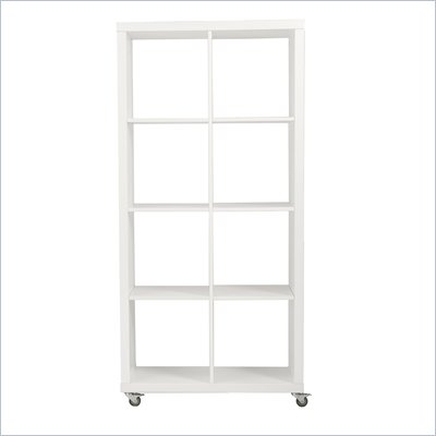 Eurostyle Saul 4x2 Shelving Unit in White Lacquer