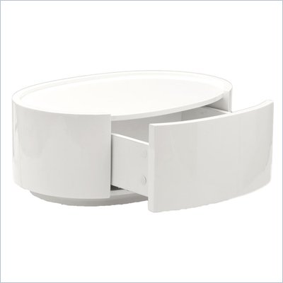 Eurostyle Selma Side Table in White Lacquer