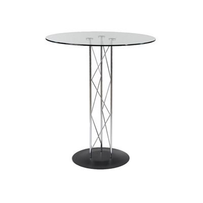 Eurostyle Taby Bar Table with 36 Inch Top and Black Base