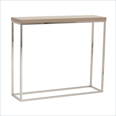 Eurostyle Teresa Console Table in Latte/Chrome