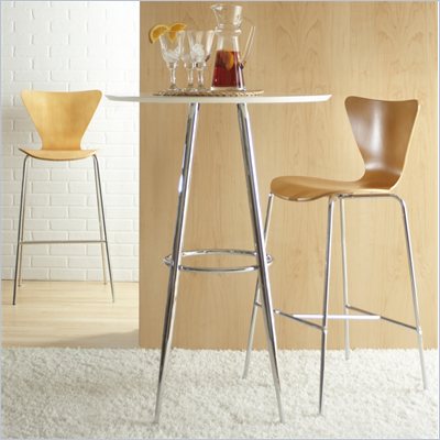 Eurostyle Tessa Natural Finish Wooden Bar Stool
