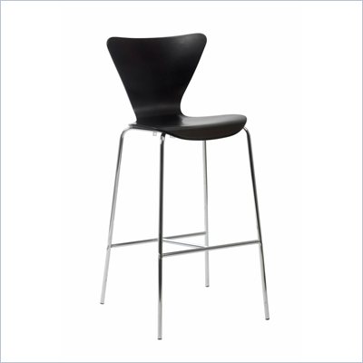 Eurostyle Tessa Wenge Finish Wooden Bar Stool