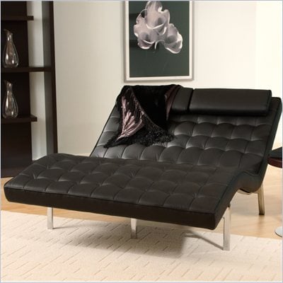 Eurostyle Vela 2 Leather Seat & Chrome Frame Lounge Chair