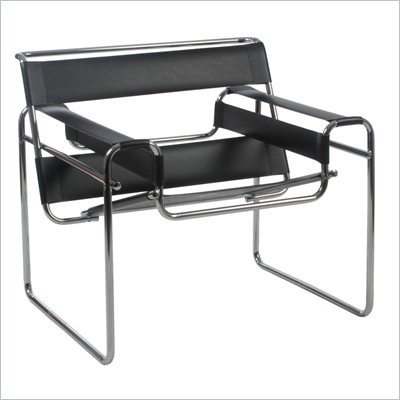 Eurostyle Wendel Lounge Chair in Black
