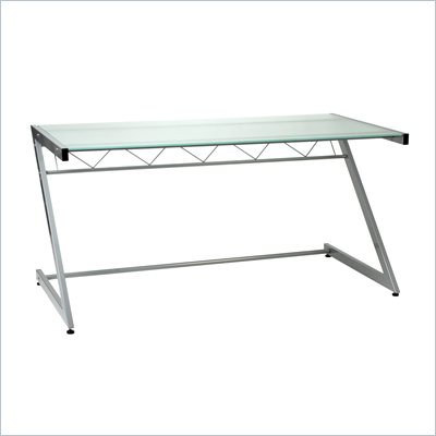 Eurostyle Zaki Deluxe Large Glass Top Computer Desk