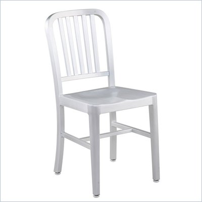 Eurostyle Camy Classic Dining Side Chair in Matte Aluminum