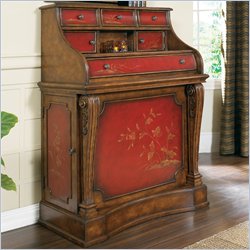 Pulaski Accents Secretary Desk in Brown/Red