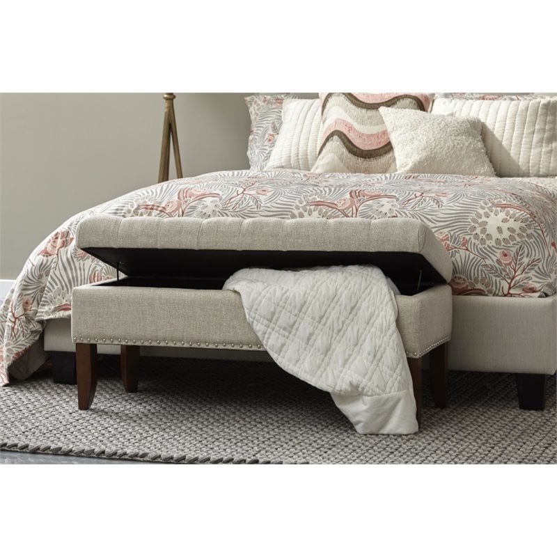 Pottery barn bed discount bench