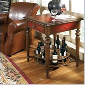 Pulaski Wood Accent Table in Cherry Red