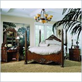 Pulaski Edwardian Wood Poster Bed 5 Piece Bedroom Set