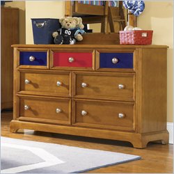 Pulaski Build-A-Bear Bearrific Kids Double Dresser in Cocoa