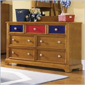 Pulaski Build-A-Bear Bearrific Kids Double Dresser in Cocoa