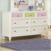 Pulaski Build-A-Bear Pawsitively Yours Kids Double Dresser in Vanilla