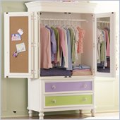Pulaski Build-A-Bear Pawsitively Yours Kids TV/Wardrobe Armoire in Vanilla