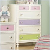 Pulaski Build-A-Bear Pawsitively Yours Kids 6 Drawer Chest in Vanilla Finish
