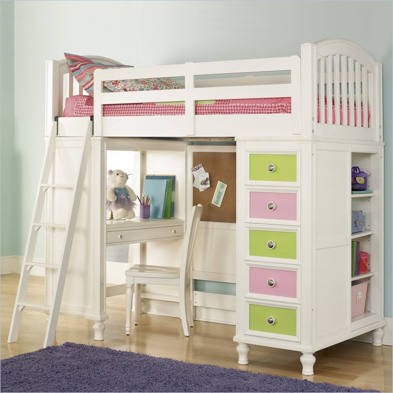 Build-A-Bear Pawsitively Yours Kids Loft Bunk Bed in Vanilla Finish by 