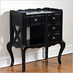 Pulaski Accents Black Multi-Drawer Side Table