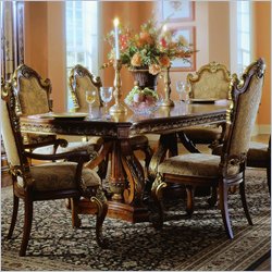 Pulaski Royale Pedestal Formal Dining Table in Rich Cherry Finish