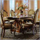 Pulaski Royale Pedestal Formal Dining Table in Rich Cherry Finish
