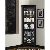 Pulaski Oxford Black Corner Curio Cabinet 