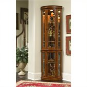 Pulaski Edwardian II Corner Curio Cabinet 