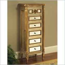 Pulaski Accents Savoy Jewelry Chest in Silver and Gold