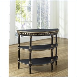 Pulaski Accents Demilune Console in Quicksilver Onyx Finish