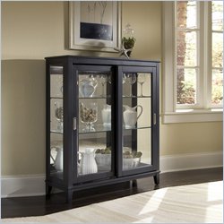 Pulaski Mantel Curio Cabinet in Oxford Black