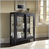 Pulaski Mantel Curio Cabinet in Oxford Black   