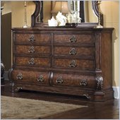 Pulaski Wellington Manor 8 Drawer Double Dresser in Cherry