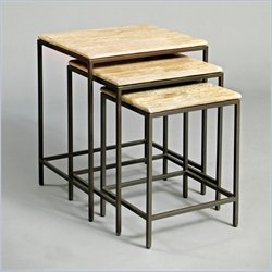 Pulaski Accents Nesting Tables in Wood Stone Finish
