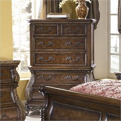 Pulaski Birkhaven 5 Drawer Tall Chest in Lush Mocha Finish