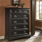 Pulaski Brookfield 6 Drawer Tall Chest in Ebony Finish