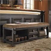 Pulaski Brookfield Bed End Bench in Ebony Finish