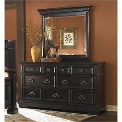 Pulaski Brookfield Dresser and Mirror Set in Ebony