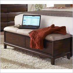 Pulaski Tangerine 335 Bed Bench in Walnut Finish