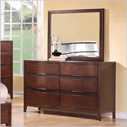 Pulaski Tangerine 355 Dresser and Mirror Set in Ginger